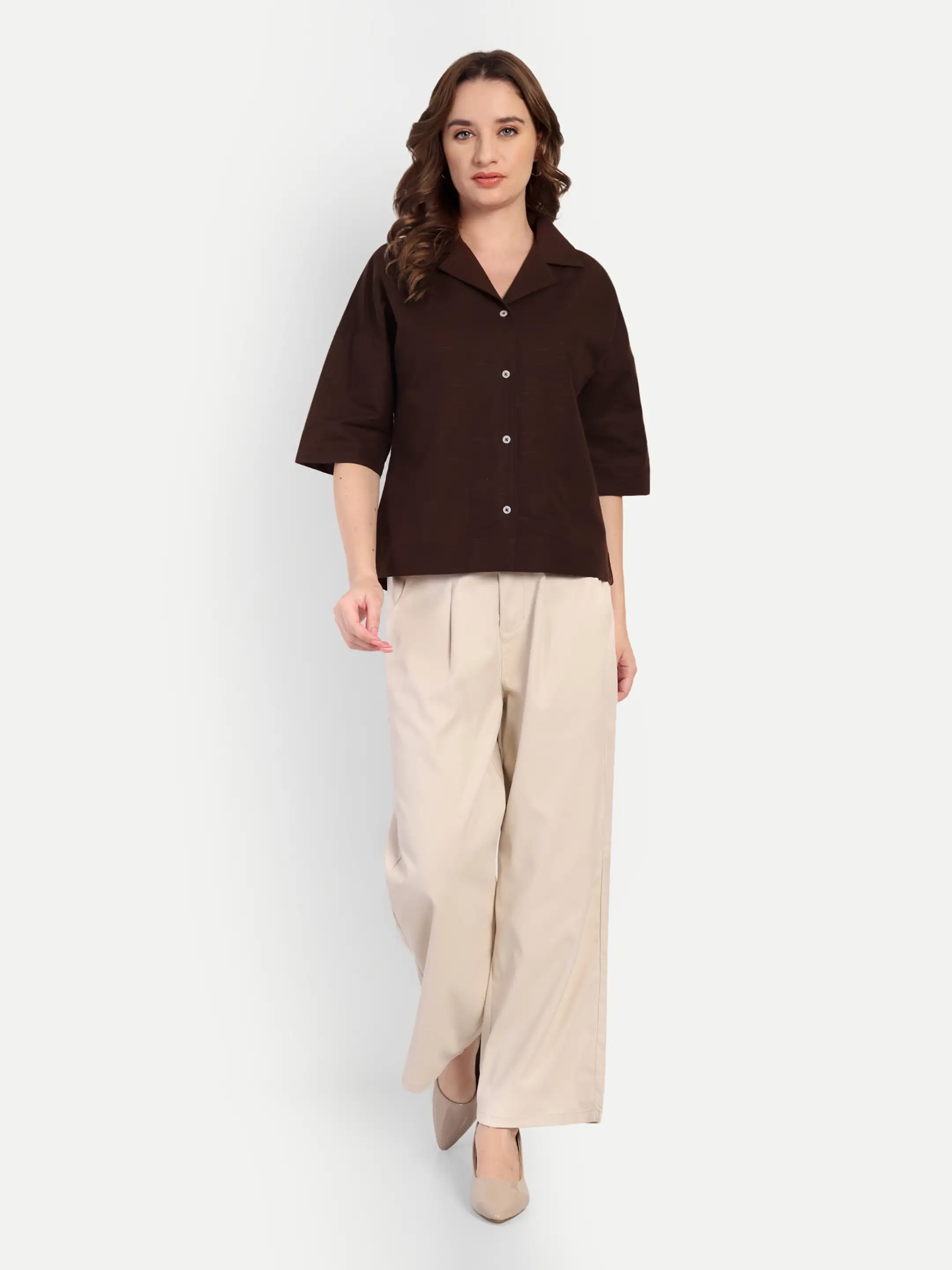 female model ecommerce photography Western Wear Formal Shirt